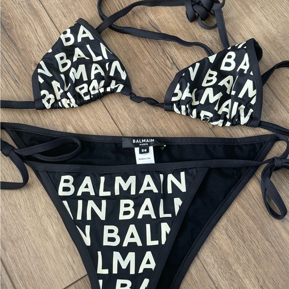 Balmain Logo Print Bikini - Picture 3 of 5